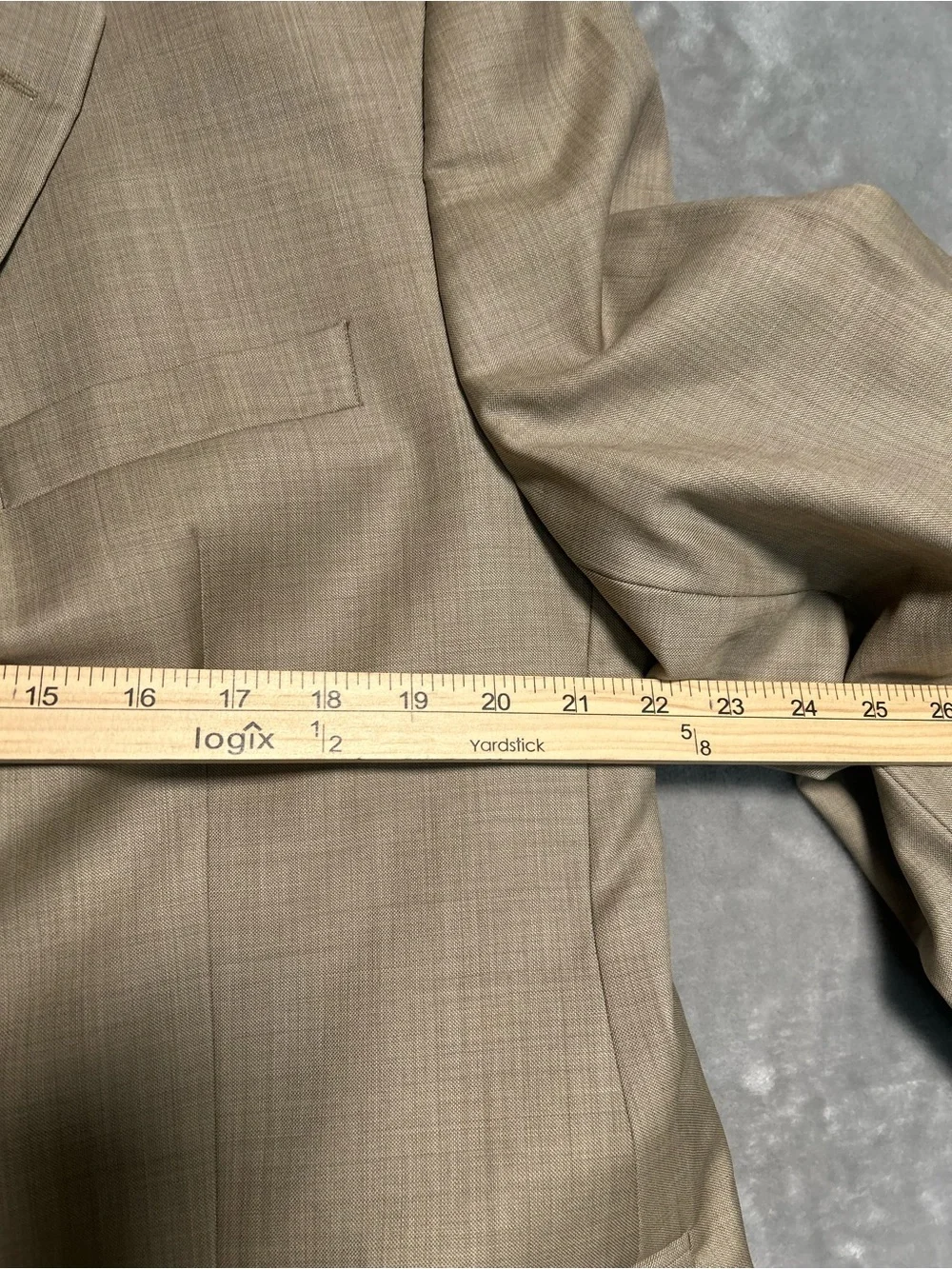 Lauren Ralph Lauren Lord Taylor Blazer Suit Jacket Men’s 44R Wool Tan Beige